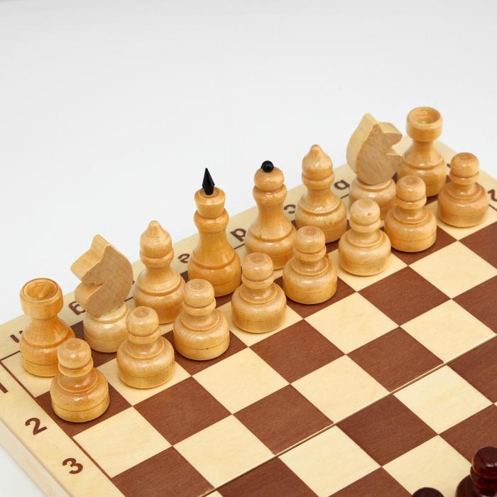 Шахматы обиходные 29 х 29 см, король 6.7 см, пешка 3.5 см - фото 2 - id-p227302481