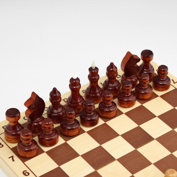 Шахматы обиходные 29 х 29 см, король 6.7 см, пешка 3.5 см - фото 3 - id-p227302481