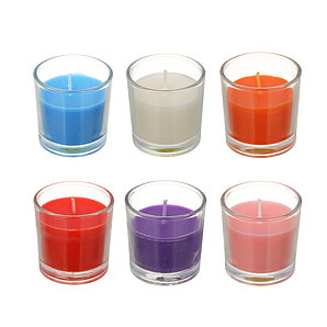 Свеча ароматическая в стеклянном подсвечнике, в подарочной коробке, 4,5x4,5 см, 6 видов. LADECOR 508-876