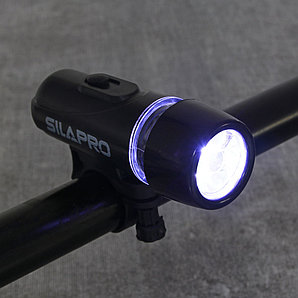 Фонарь велосипедный передний 2 режима, 5 LED,  4xААА, 10х3х6.5см, 195-018