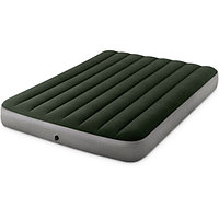 Надувной матрас Intex 64106 Classic Downy Airbed Fiber-Tech 76x191x25 см. Зелёный с серым
