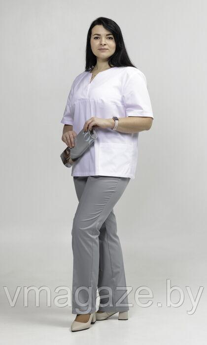 Медицинская женская блуза (цвет белый) - фото 8 - id-p203594115