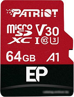 Карта памяти Patriot microSDXC EP Series PEF64GEP31MCX 64GB (с адаптером)