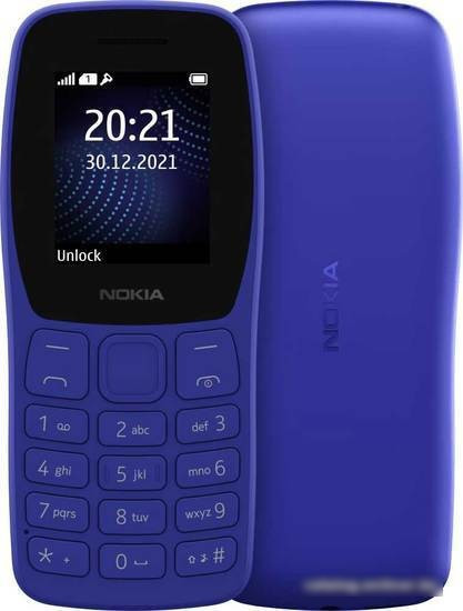 Кнопочный телефон Nokia 105 (2022) TA-1428 Dual SIM (синий) - фото 1 - id-p227308408