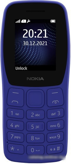 Кнопочный телефон Nokia 105 (2022) TA-1428 Dual SIM (синий) - фото 2 - id-p227308408
