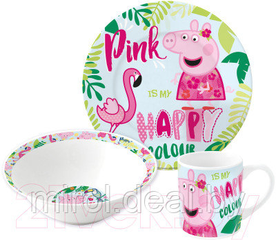 Набор столовой посуды Stor Свинка Пеппа и Фламинго / 20165 - фото 1 - id-p227315348