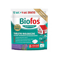 Таблетки для септиков и очистительных станций Biofos Professional 12шт. х 20г + 4 шт. бесплатно, дойпак Biofos