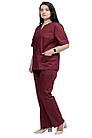 Медицинская женская блуза хирургичка (цвет бордовый), фото 7