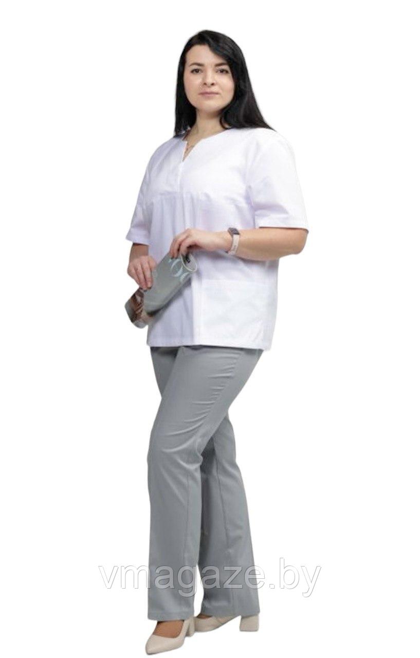 Медицинская женская блуза хирургичка (цвет белый) - фото 8 - id-p198361724
