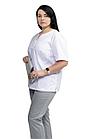 Медицинская женская блуза хирургичка (цвет белый), фото 7