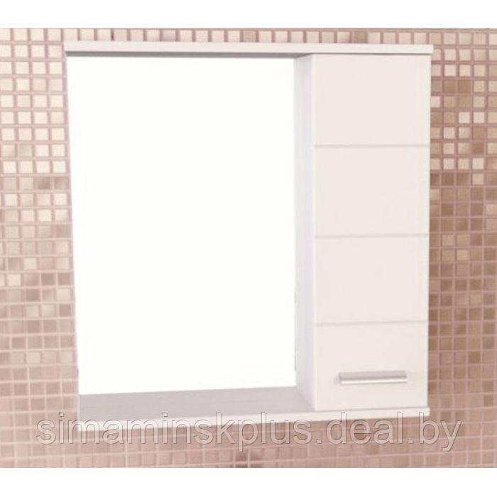 Зеркало шкаф Comforty Модена 75 для ванной, 78.6х75х15.4 см, цвет белый - фото 1 - id-p227317945
