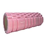 Ролик массажный для йоги и фитнеса UNIX Fit 45 см (розовый), фото 2