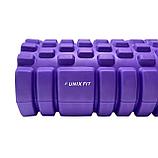 Ролик массажный для йоги и фитнеса UNIX Fit 33 см (фиолетовый), фото 2