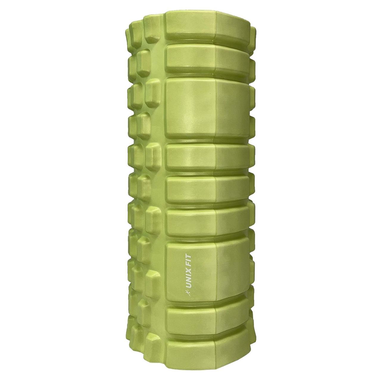 Ролик массажный для йоги и фитнеса UNIX Fit 33 см (зеленый) - фото 1 - id-p226615401