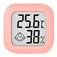 Комнатный термометр гигрометр розовый SiPL