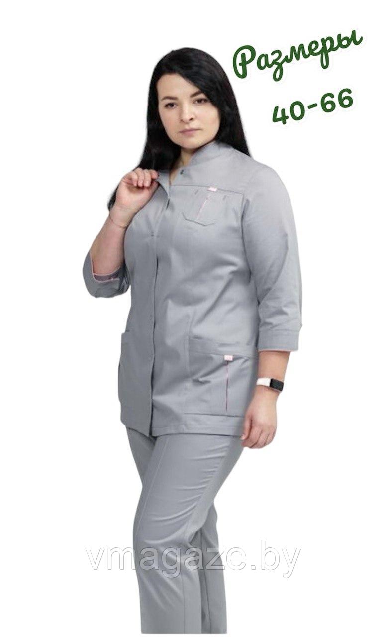 Медицинский костюм, женский (цвет серый) - фото 1 - id-p208836787