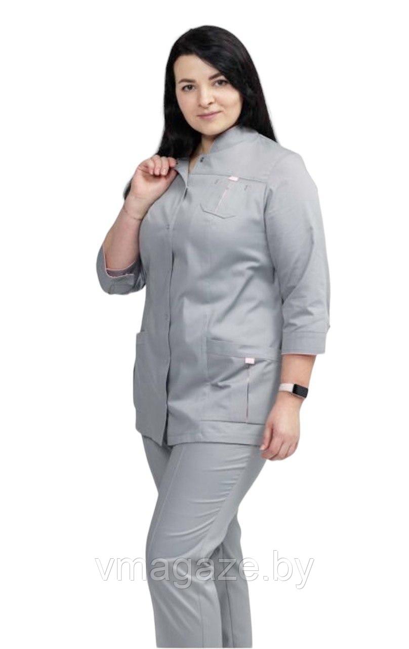 Медицинский костюм, женский (цвет серый) - фото 6 - id-p208836787