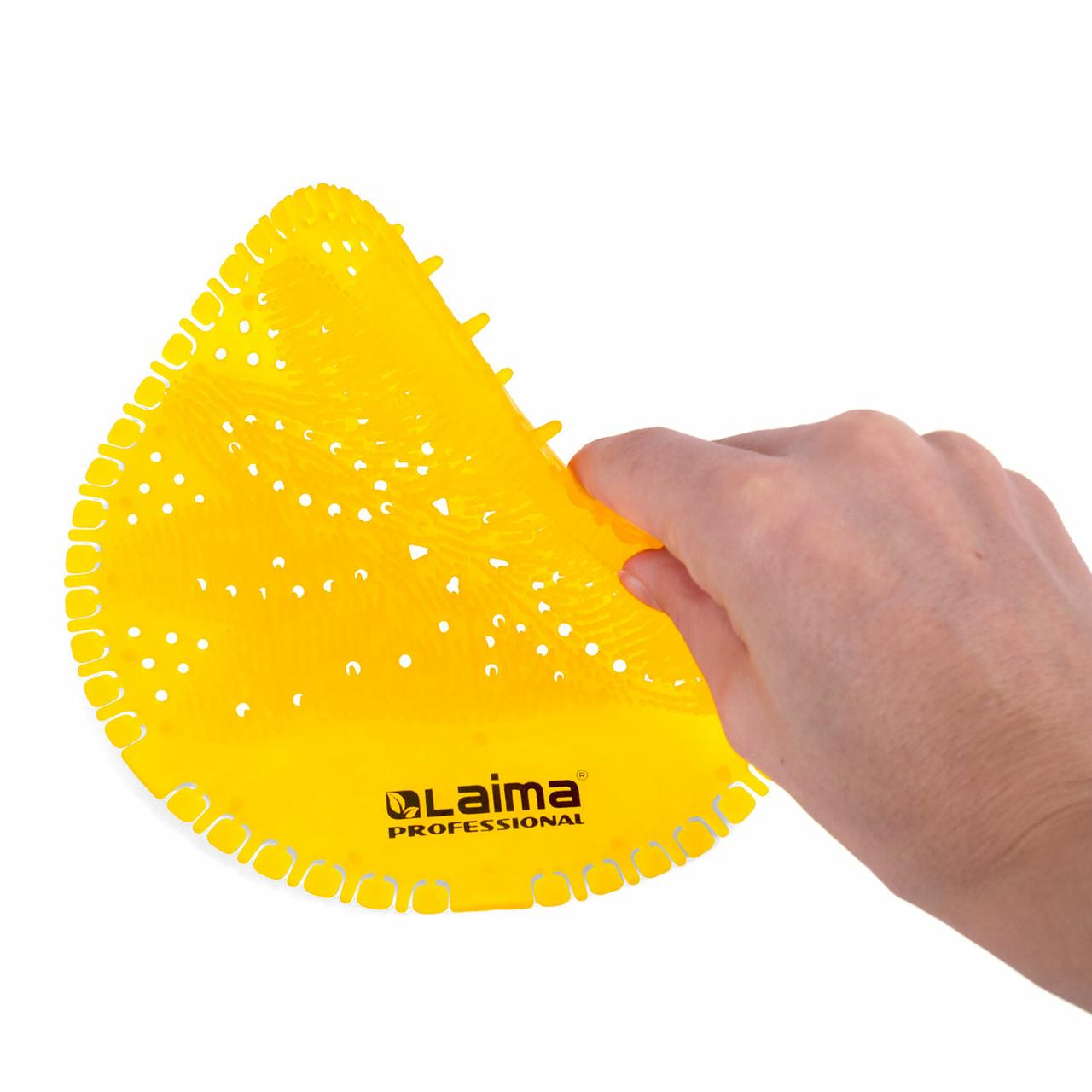 Дезодоратор сеточка для писсуара желтый, аромат Лимон, LAIMA Professional, на 30 дней - фото 4 - id-p227298190