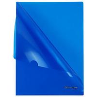 Папка-уголок жесткая А4 синяя 0,15мм, BRAUBERG, 271702