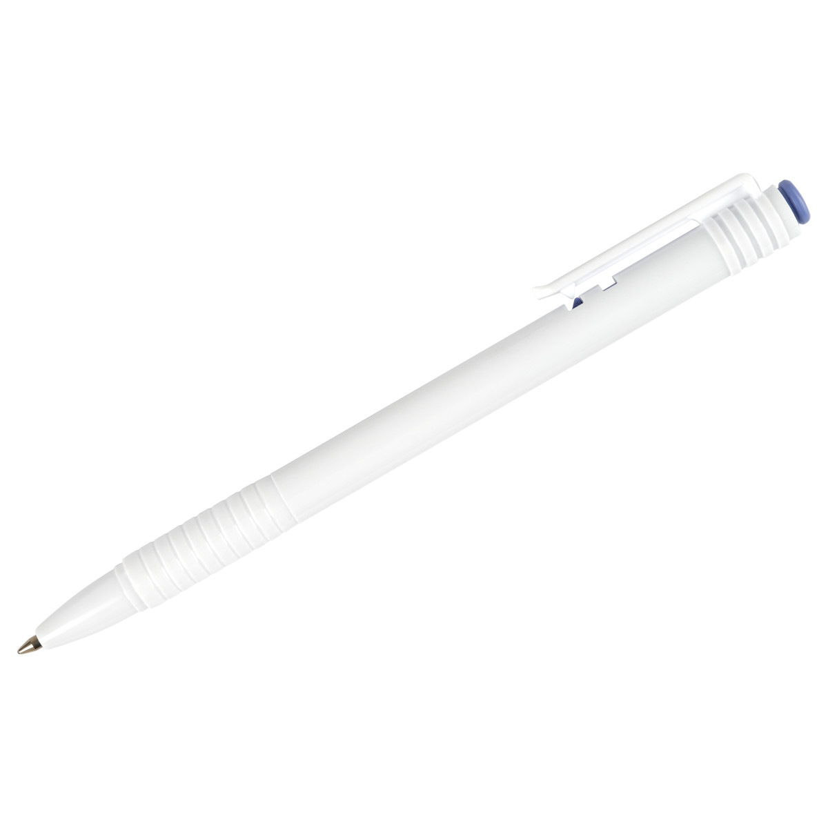 Ручка шариковая автоматическая СТАММ "500" синяя, 0,7мм, белый корпус - фото 1 - id-p227318629