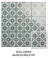 Универсальная плитка (керамогранит) Mainzu SOUL GREEN 20x20 см