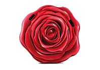 Надувной плот Intex Красная роза, 127x119х24см красный, цветной принт