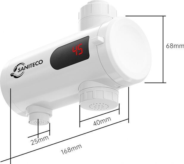 Проточный электрический водонагреватель на кран Saniteco WM-004 (белый) - фото 7 - id-p227203314