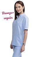 Медицинская женская блуза (цвет голубой)
