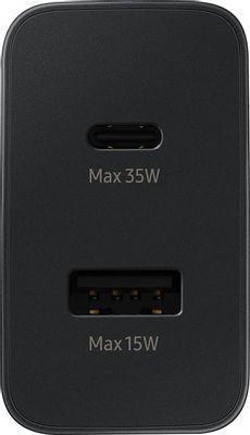 Сетевое зарядное устройство Samsung EP-TA220, USB-C + USB-A, 35Вт, 3A, черный [ep-ta220nbegww] - фото 3 - id-p227165668