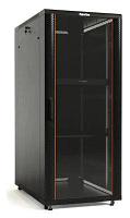 Шкаф серверный Hyperline TTB-4261-AS-RAL9004 напольный, стеклянная передняя дверь, 42U, 600x2055x1000 мм