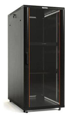 Шкаф серверный Hyperline TTB-4261-AS-RAL9004 напольный, стеклянная передняя дверь, 42U, 600x2055x1000 мм - фото 1 - id-p227300342