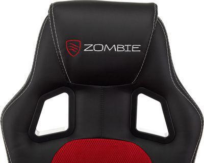 Кресло игровое ZOMBIE Arena, на колесиках, эко.кожа/ткань, черный/красный [zombie arena red] - фото 2 - id-p227246530