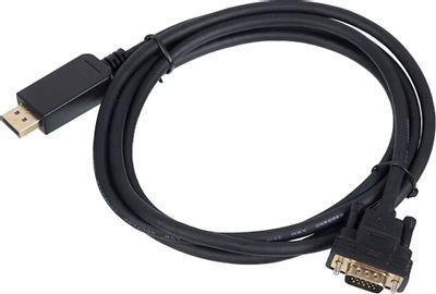 Кабель 1.1v, DisplayPort (m) - VGA (m), GOLD , 2м, черный - фото 1 - id-p227246562