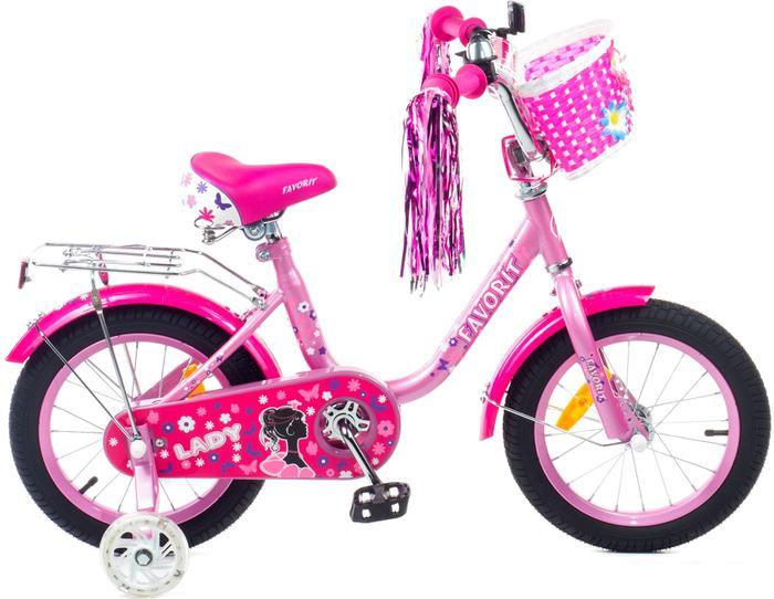 Детский велосипед Favorit Lady 14 LAD-14MG (сиреневый)