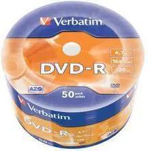 Оптический диск DVD-R VERBATIM 4.7Гб 16x, 50шт., 43788, bulk - фото 1 - id-p226626662
