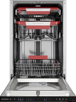 Встраиваемая посудомоечная машина KUPPERSBERG GLM 4581, узкая, ширина 44.8см, полновстраиваемая, загрузка 10