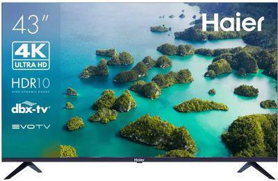 43" Телевизор HAIER Smart TV S2, 4K Ultra HD, черный, СМАРТ ТВ, Android