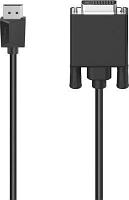 Кабель HAMA H-200713, DVI-D Dual Link (m) (прямой) - DisplayPort (m) (прямой), 1.5м, черный [00200713]