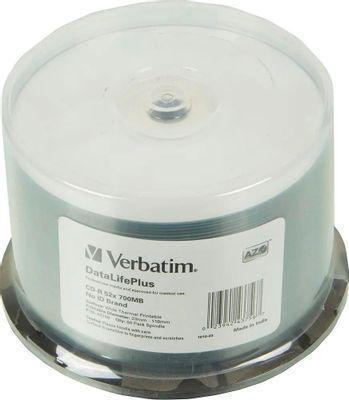 Оптический диск CD-R VERBATIM 700Мб 52x, 50шт., 43756, cake box, printable - фото 1 - id-p227178964