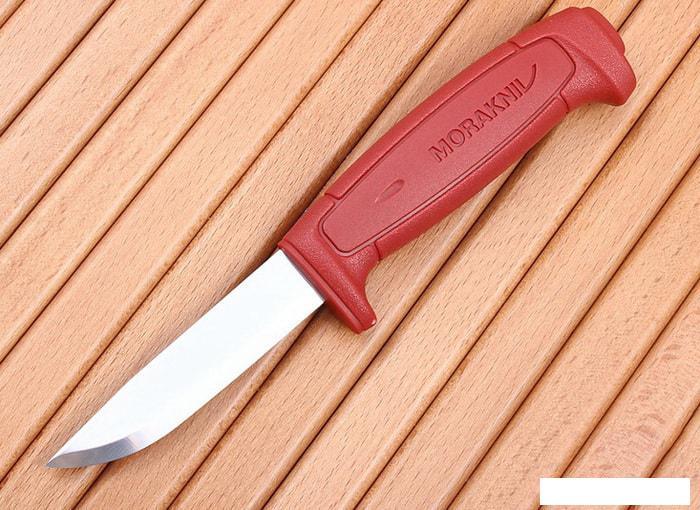 Туристический нож Morakniv Basic (бордовый) - фото 4 - id-p226011796