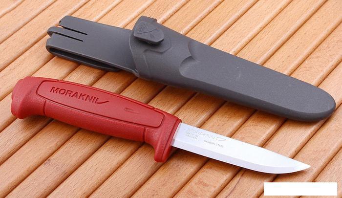 Туристический нож Morakniv Basic (бордовый) - фото 8 - id-p226011796