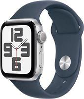 Смарт-часы Apple Watch SE 2023 A2722, 40мм, серебристый / синий [mre13ll/a]
