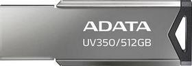 Флешка USB A-Data UV350 512ГБ, USB3.0, серебристый [auv350-512g-rbk]