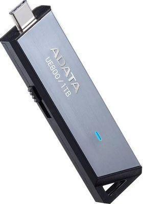 Флешка USB (Type-C) A-Data UE800 1ТБ, USB3.2, серебристый [aeli-ue800-1t-csg] - фото 3 - id-p227165562