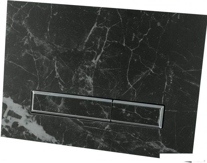 Каменная клавиша смыва Lavinia Boho RelFix 38050901 (цвет greek black, с хромированной кромкой по периметру - фото 6 - id-p227247082