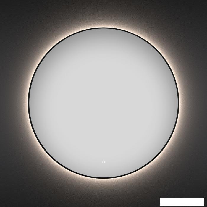 Круглое зеркало с фоновой LED-подсветкой Wellsee 7 Rays' Spectrum 172200100 (D = 50 см, черный контур,