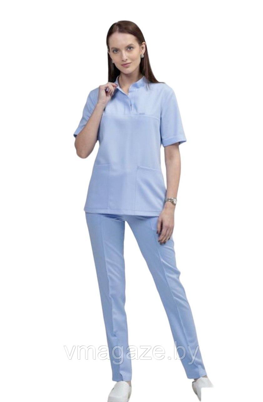 Медицинский костюм женский (цвет голубой) - фото 3 - id-p176507514