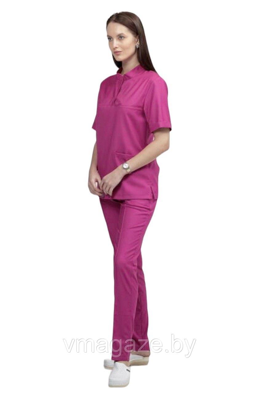 Медицинский костюм женский (цвет фуксия) - фото 2 - id-p208764745