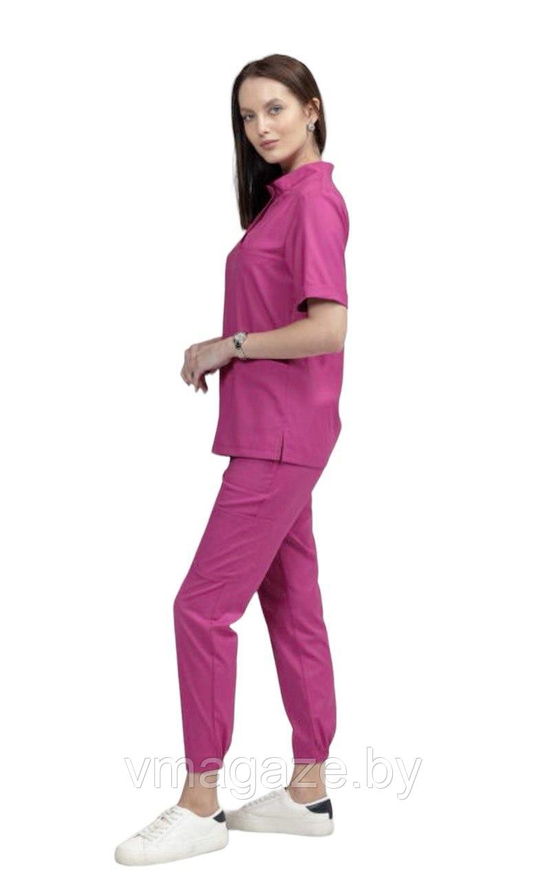Медицинский костюм женский (цвет фуксия) - фото 4 - id-p208764745