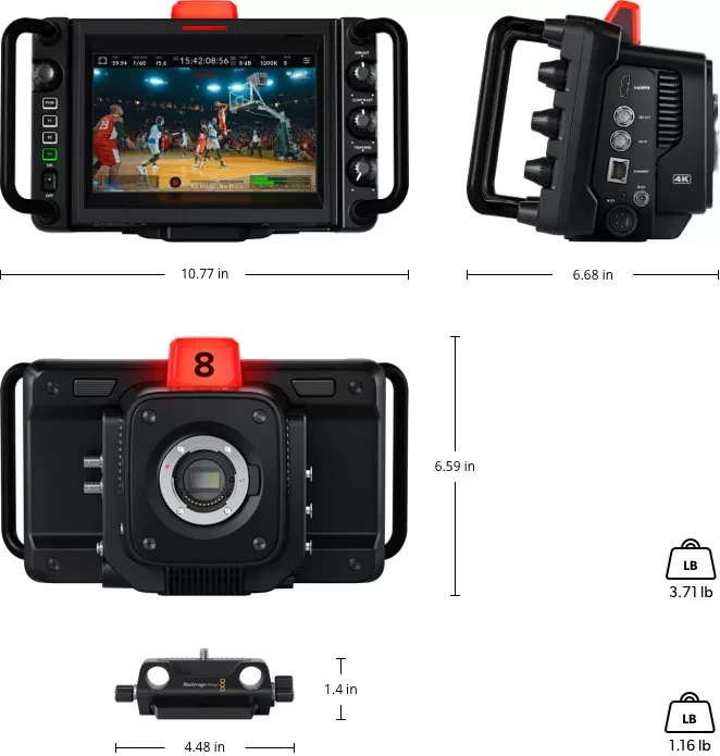 Кинокамера Blackmagic Studio Camera 4K Pro G2 - фото 9 - id-p226743447